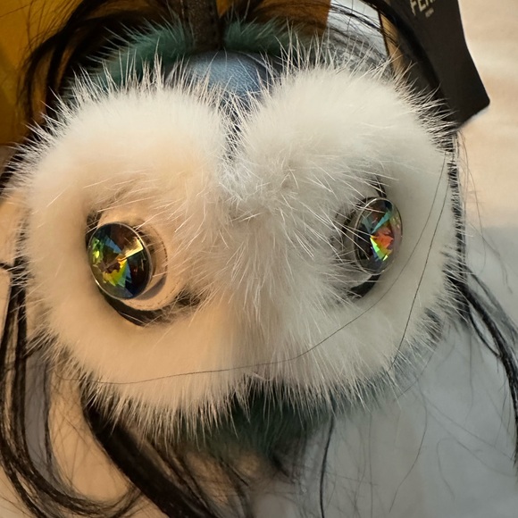 Fendi Black and White Fur Bag Charm - Picture 3 of 9